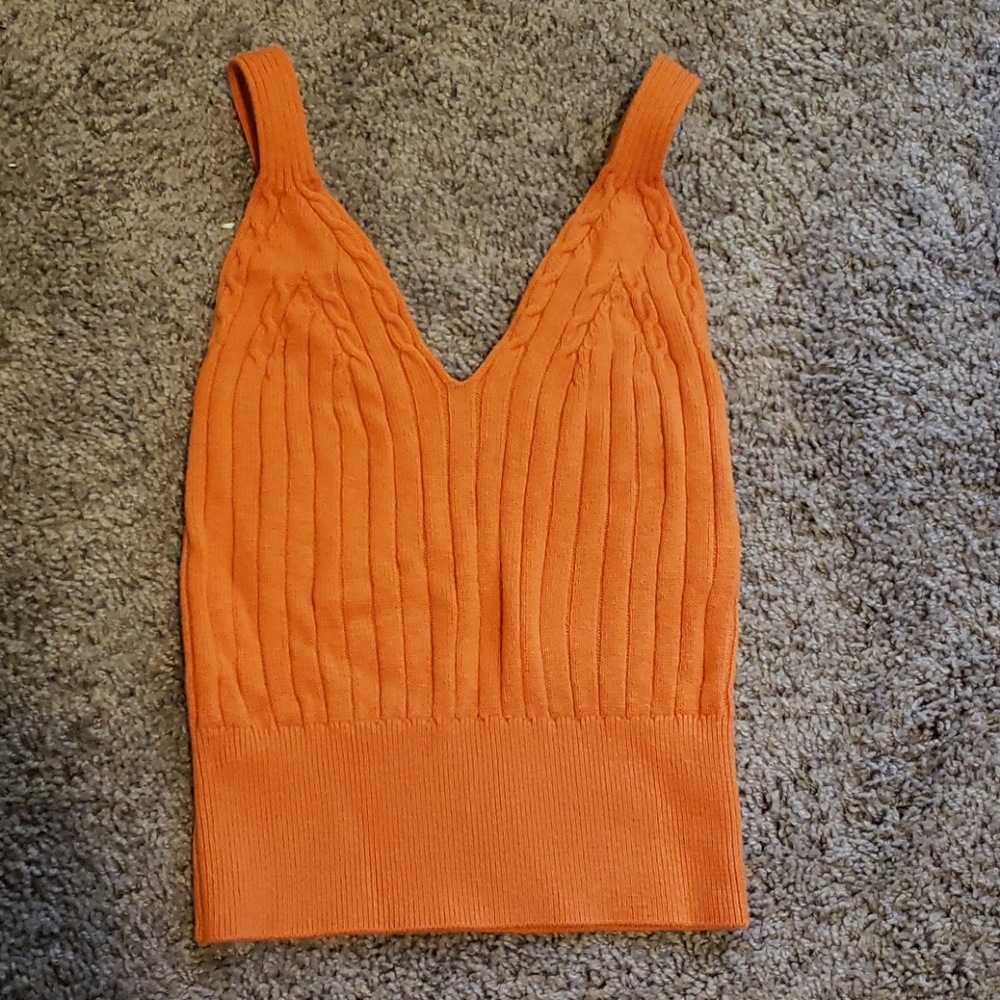Sweater knit crop top